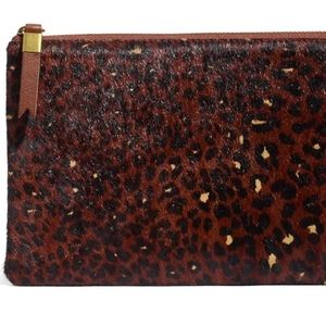 Madewell Calf hair and leather printed clutch